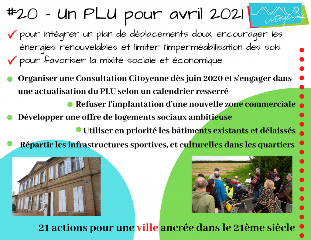 Action phare #20 PLU pour avril 2021